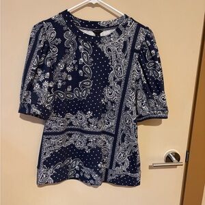 Ann Taylor Stretch knit paisley top